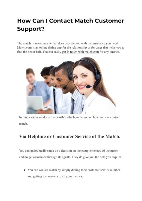 Contact match com customer support